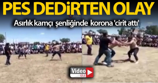 Asırlık kamçı şenliğinde korona cirit attı