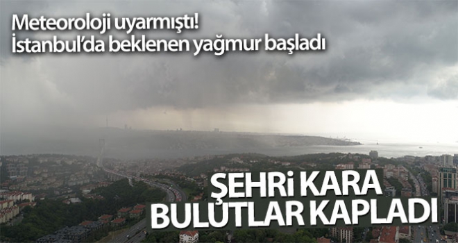 Yağmur bulutlarının gelişi havadan görüntülendi