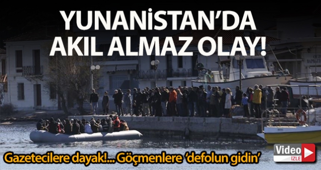 Yunan adalarında yabancı gazetecilere göçmen dayağı