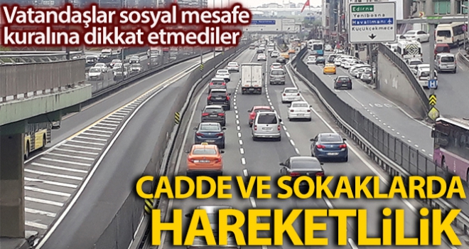 İstanbulda cadde ve sokaklarda hareketlilik