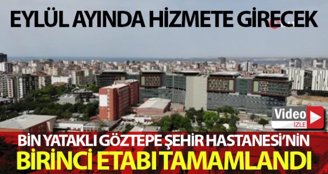 1. etabı tamamlanan Göztepe Şehir Hastanesi havadan görüntülendi