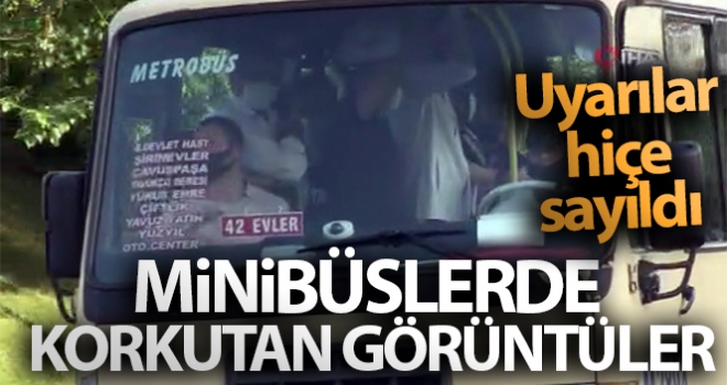 Bahçelievlerde minibüslerde korkutan görüntüler