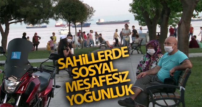 İstanbul sahillerinde sosyal mesafesiz yoğunluk