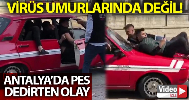 Antalyada pes dedirten Korona virüs manzaraları
