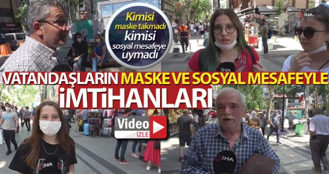 Sokakta gezen vatandaşların kimisi maske takmadı, kimisi sosyal mesafeye uymadı