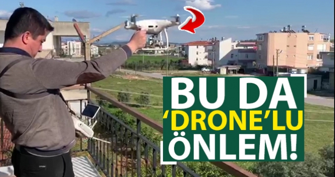 Evden çıkmadı, alışveriş için markete drone uçurdu