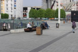 Taksim'de dikkat çeken yoğunluk