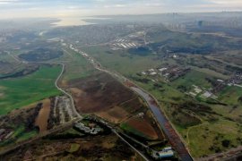 Kanal İstanbul güzergahı havadan görüntülendi