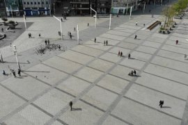 Taksim'de dikkat çeken yoğunluk