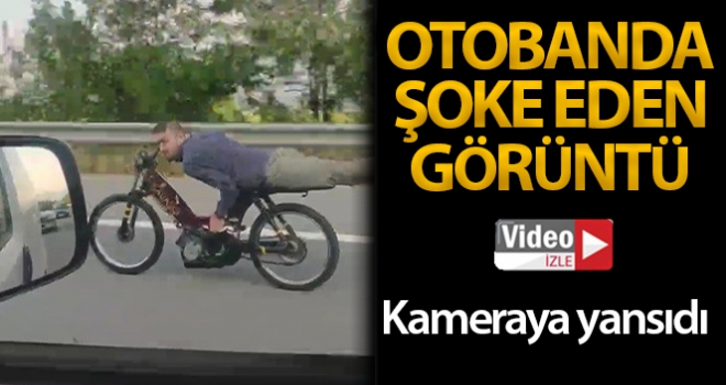 Otobanda şok eden görüntü