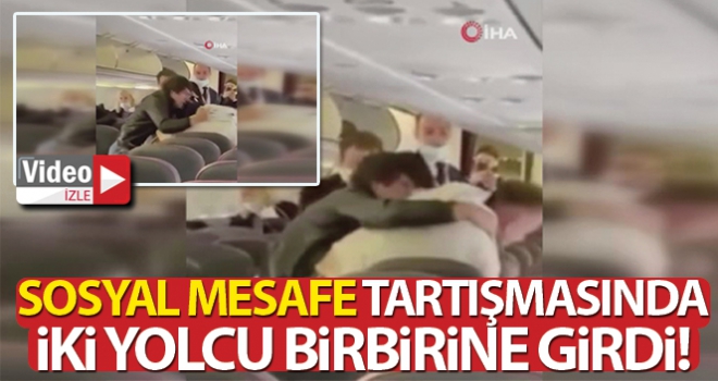 Rus yolcu uçağında sosyal mesafe kavgası