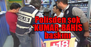 Aksaray'da yasa dışı bahis ve kumar uygulaması